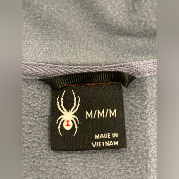 Spyder Womens Speedo Powder Blue Waffle Knit Fleece Zip Jacket Medium - Picture 7 of 15